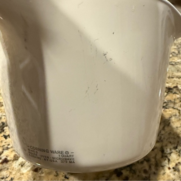 Corningware Classic White Quart Measuring Dish Vintage - Picture 4 of 8